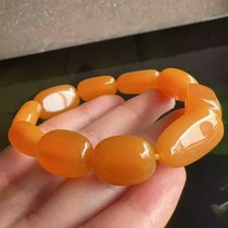 Yang Yujia natural yellow dragon jade ice species emperor yellow Burmese yellow full color old material with style men and women bracelet certificate new product