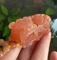 Yang Yujia Yunnan Natural Yellow Dragon Jade Ice Seed Rouge Powder Overlord Pixiu gives new certificate to girlfriend and wife