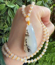 Yang Yujia Yunnan Natural Huanglong jade Ice White Water Grass Three-dimensional Fugua Pendant Pendant Certificate New