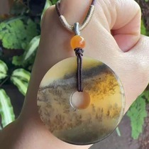 Yang Yujia Yunnan natural yellow dragon jade chicken oil yellow water grass flower safety buckle men and women pendant pendant certificate