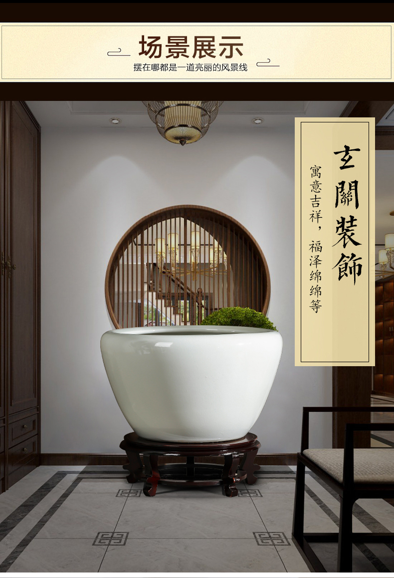 Jingdezhen ceramics archaize oversized goldfish bowl the tortoise cylinder water lily grass cooper hydroponic garden furnishing articles sitting room