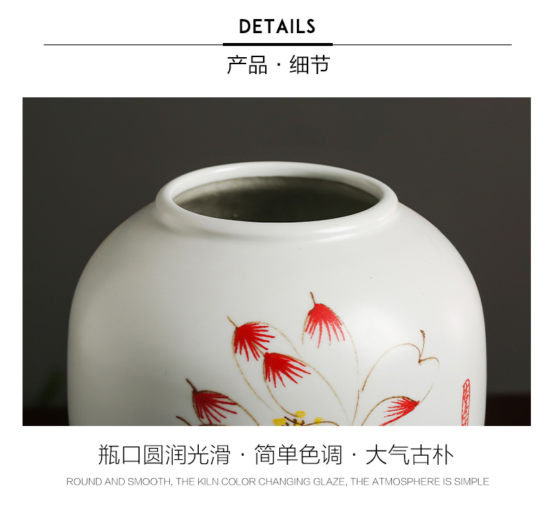 Jingdezhen ceramics hand - made vases, I and contracted sitting room of Chinese style household flower arranging TV ark adornment furnishing articles