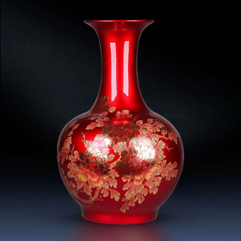 Jingdezhen ceramics of large vase large crystal glaze blooming flowers sitting room adornment flower arranging act the role ofing is tasted furnishing articles