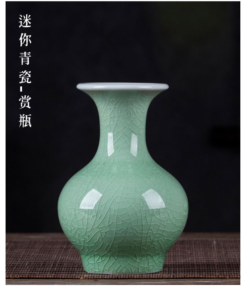 Jingdezhen ceramics mini floret bottle of flower arranging furnishing articles of I and contracted sitting room of Chinese style household table decorations