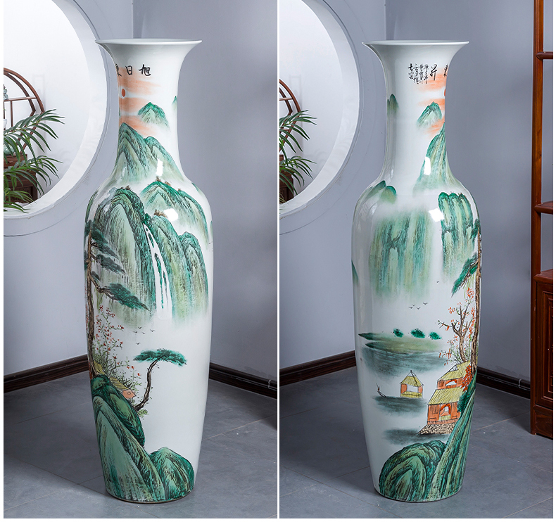 Jingdezhen ceramics hand - made extra large size vase home sitting room adornment the pre - opening hotel floor furnishing articles