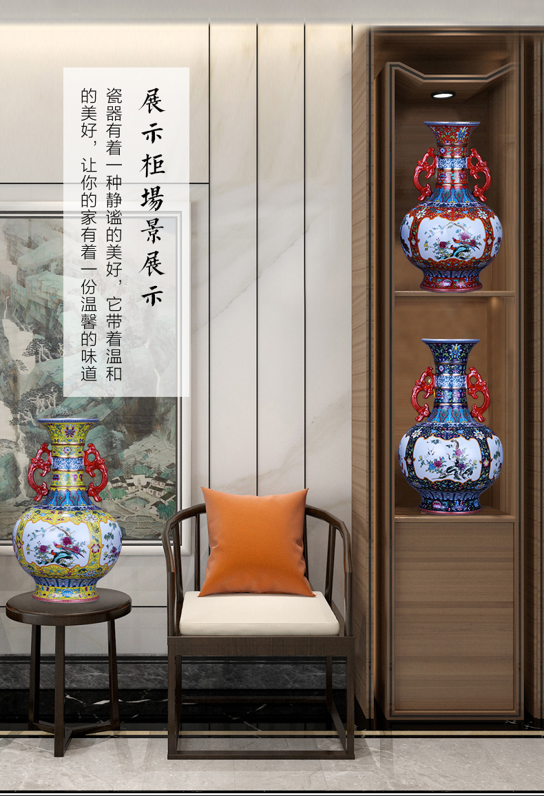 Jingdezhen porcelain ceramics have the antique living room flower arranging new Chinese style household decoration furnishing articles