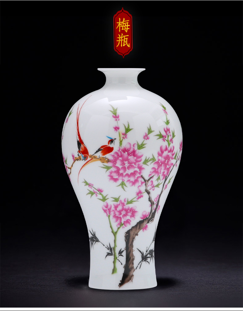 Jingdezhen ceramics dried flowers floret bottle wine sitting room of Chinese style household adornment furnishing articles ikebana arts and crafts
