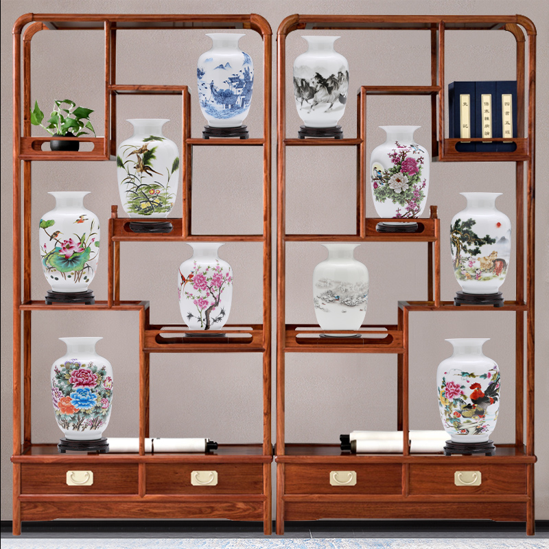 Jingdezhen ceramics floret bottle furnishing articles Chinese flower arranging wine sitting room TV ark, home decoration arts and crafts
