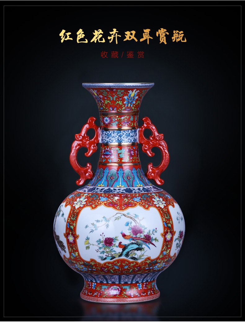 Jingdezhen porcelain ceramics have the antique living room flower arranging new Chinese style household decoration furnishing articles