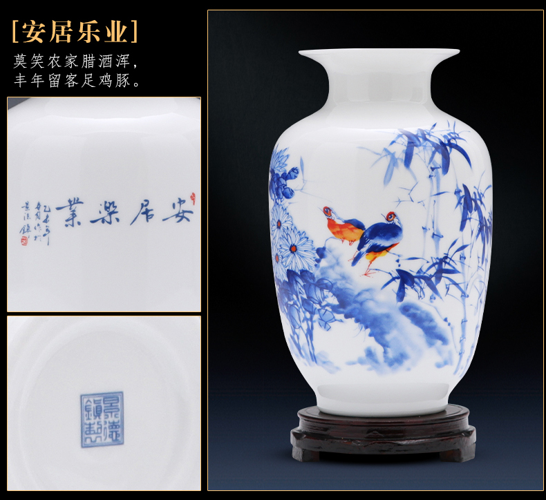 Jingdezhen ceramics floret bottle furnishing articles Chinese flower arranging wine sitting room TV ark, home decoration arts and crafts