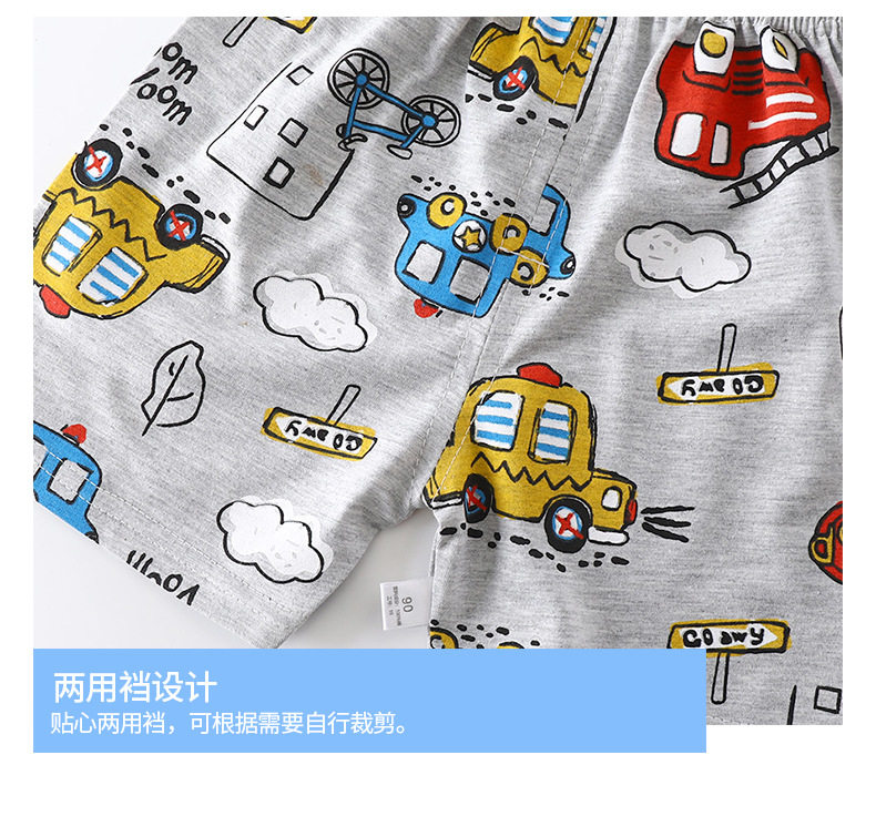 Kids Cotton Short Sleeve T-Shirt & Shorts Set - Cute Cartoon Summer Outfit O1CN01gHzYTf1iSkNF1Rmrg !!497464412
