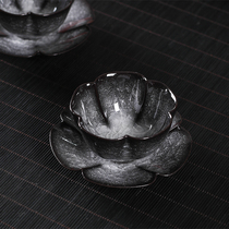 Longquan Gao Kiln ice crack tea cup iron tire handmade celadon Master Cup Single Cup ceramic kung fu tea tea cup holder