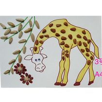 Nut shell stickers finished with photo frame pine nut shell happy fruit shell autumn fruit DIY semi-finished products