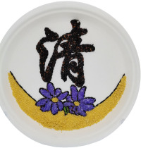 Grain seed paste painting paper plate painting grain painting semi-finished product clean clean and clean theme handmade 25cm
