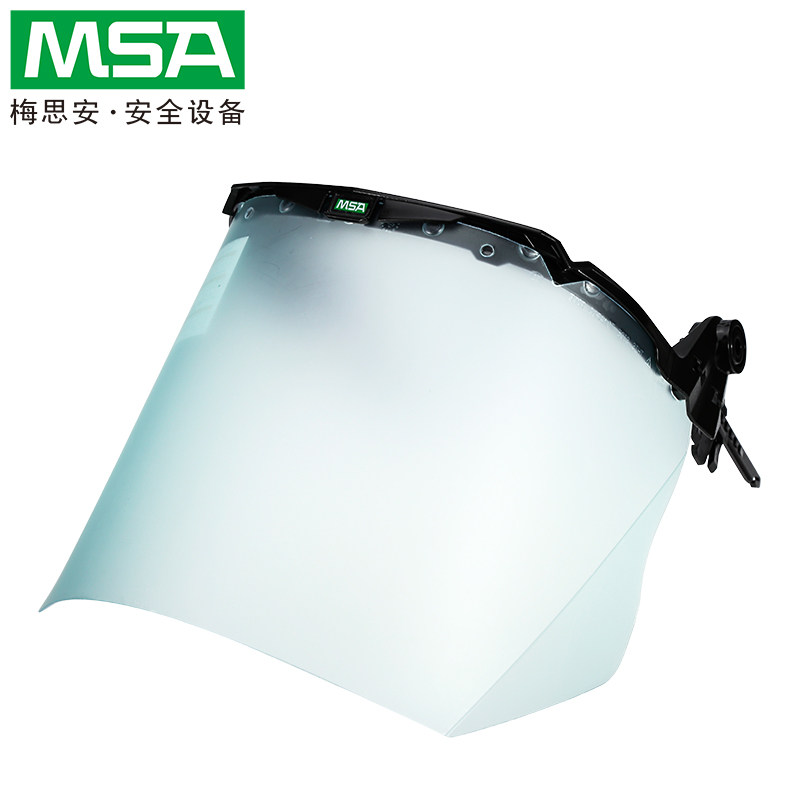 MSA Merthian PC transparent protective face screen anti-chemical splash mask paired with frame 10115836