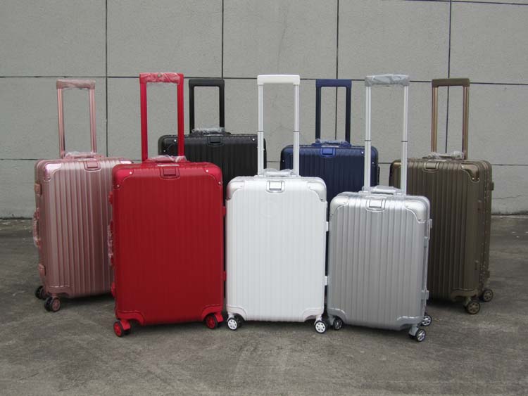 ML Foreign Trade Business Aluminum Frame Pull Rod Box Wedding Suitcase Universal Wheel Code Lock Luggage 20 24 Inch Leather Hard Case