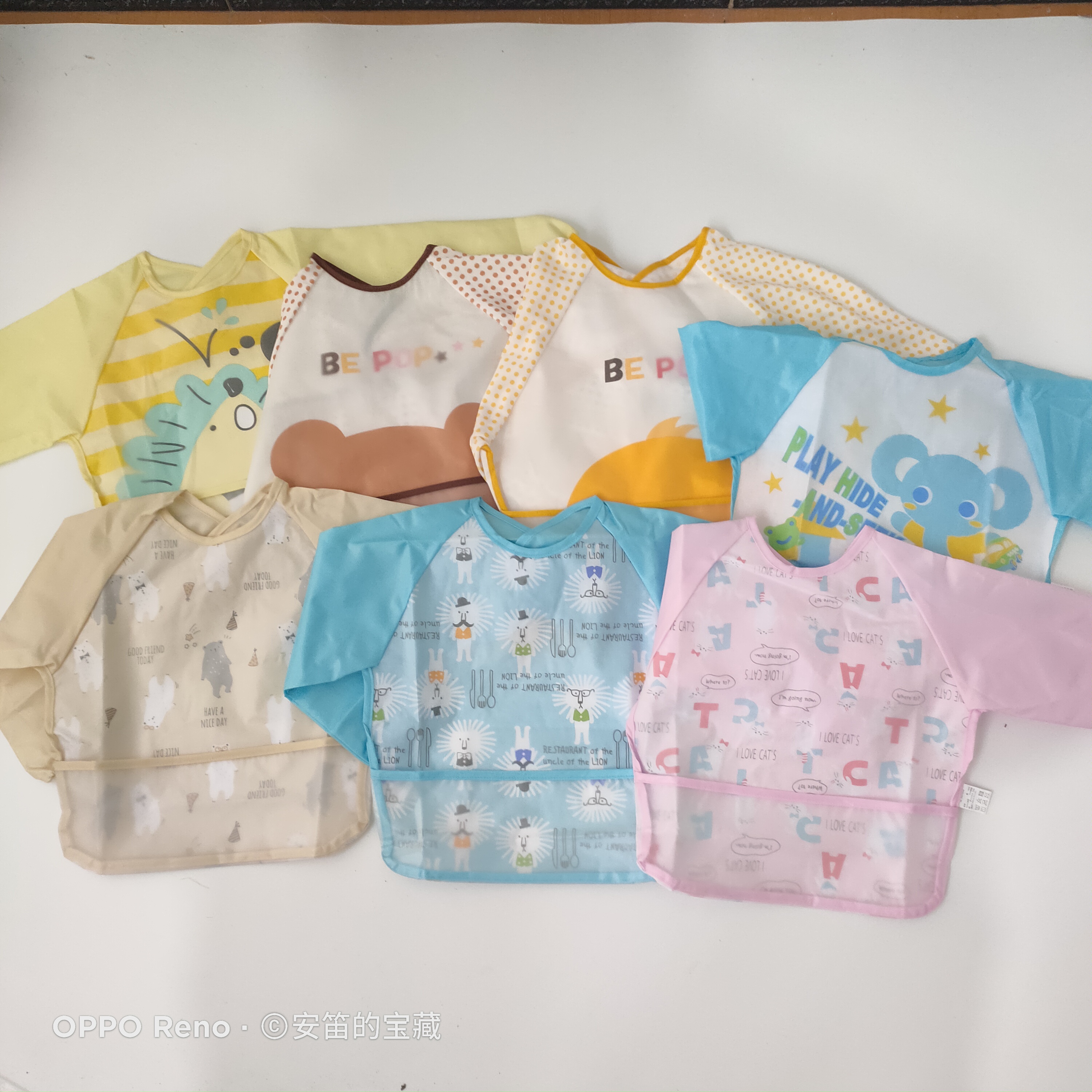 Japan Nishimatsu wu original baby infant eva resin saliva towel eating non-staple food bib apron anti-dressing