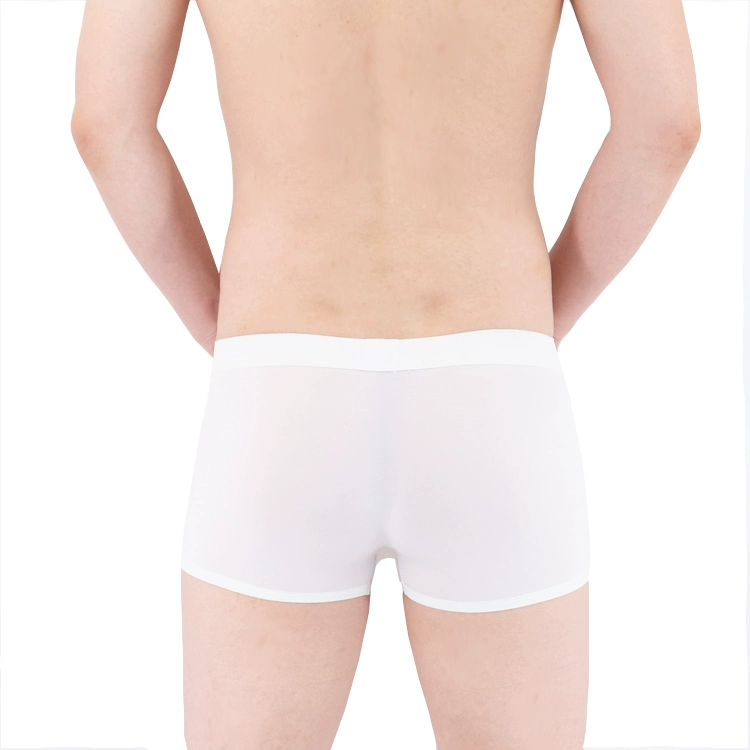 Đồ lót nam Men Ice Silk Boxer One Piece Middle Eo Kiểu dáng liền mạch Unisex Slim Quần Vui Đầu quần sịp đùi