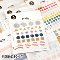 South Korea imported hand account small sticker stickers round triangle red love girl heart account decoration sticky Sticker