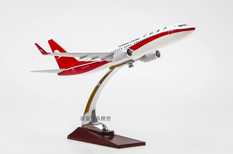 30 cm Thượng Hải Airlines Thượng Hải Airlines máy bay chở khách mô hình Boeing 737-800 tĩnh máy bay mô hình hàng không dân dụng thành phẩm