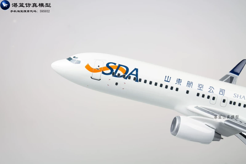 39-47 cm Shandong Airlines Shandong Airlines Boeing 737 nhựa máy bay chở khách tĩnh máy bay mô hình mô hình mô phỏng thành phẩm xe mô hình tĩnh