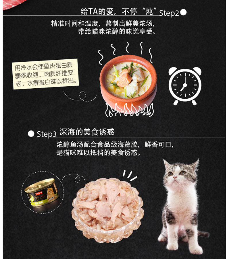 Jin Duo Leli tươi Thái Lan nhập khẩu mèo đóng hộp 24 lon thịt trắng mèo lon phổ mèo snack mèo hộp đầy đủ hạt catsrang cho mèo con