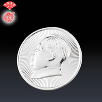  Chairman Maos sterling silver commemorative medallion Wearing badge Mens and womens clothing with sterling silver jewelry Mao Zedongs head full of silver