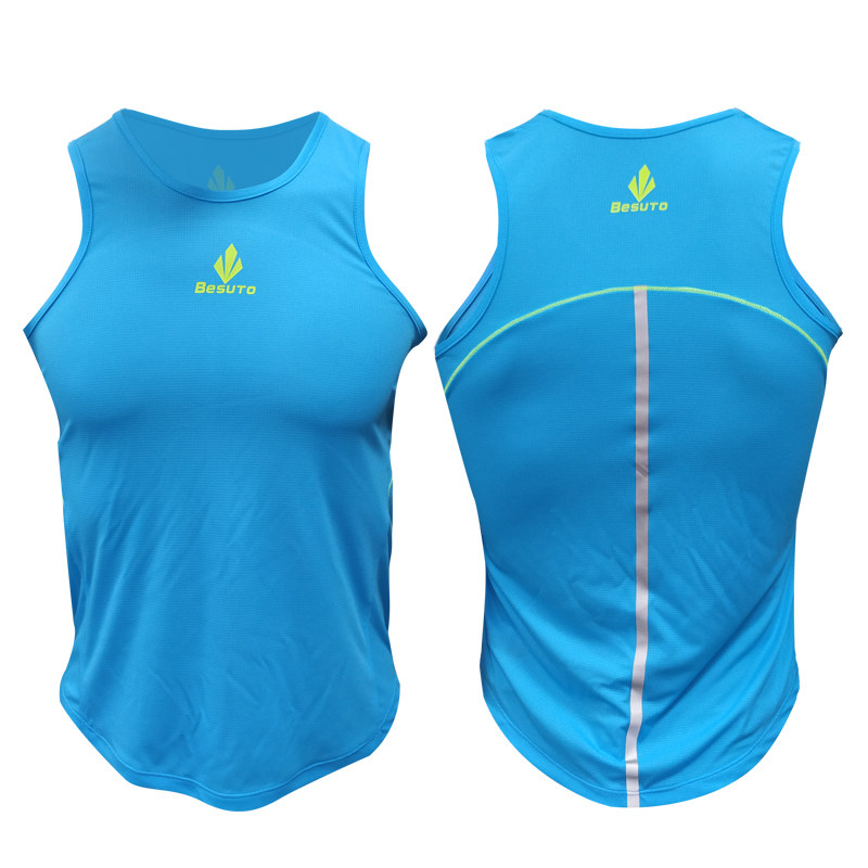 besuto North Sway light weight ultra-thin sports marathon running fitness sleeveless reflective speed dry jogging vest-Taobao