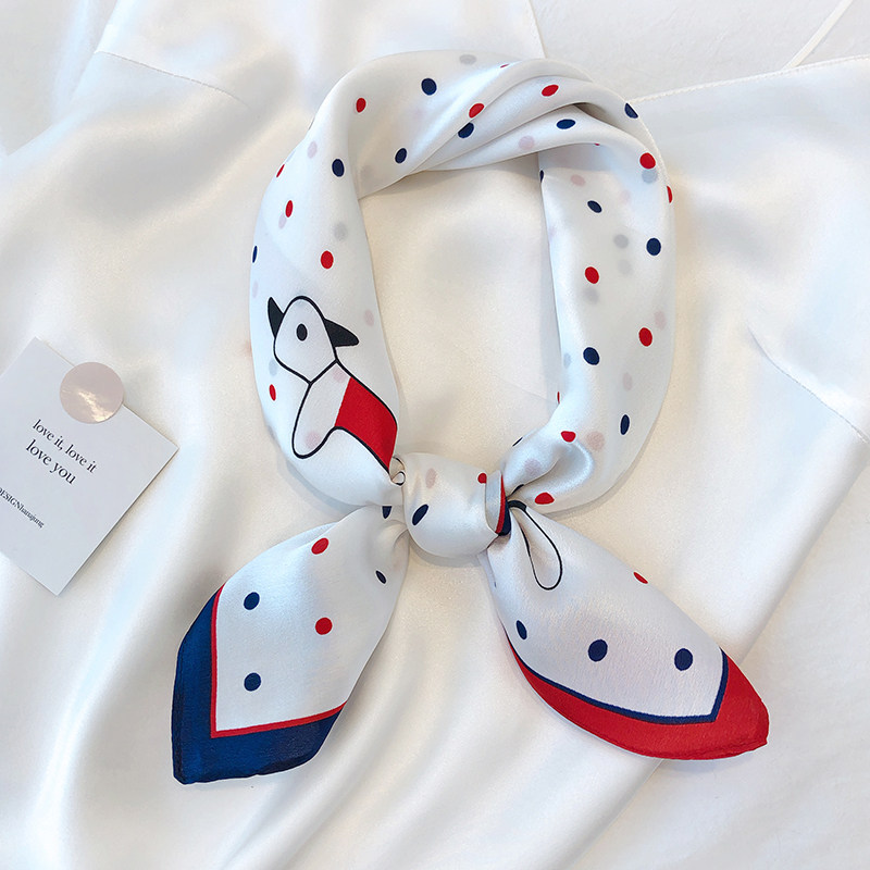 South Korea's new real silk scarves with small square towels pure mulberry silk 100 hitch silk scarves