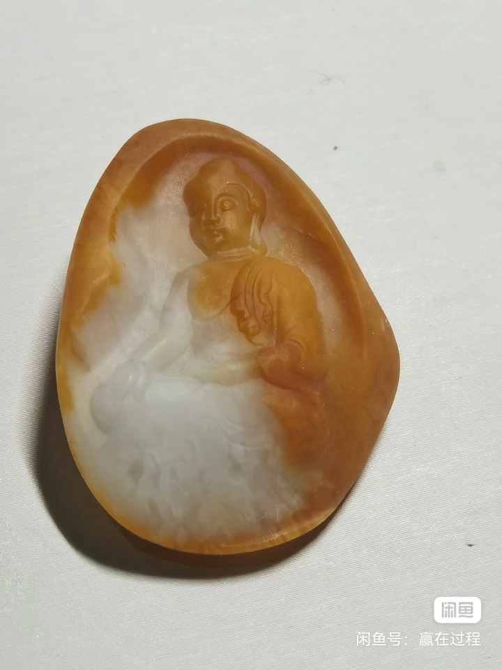 And Tian Yuhuang Qinyin Guanyin with type pendant 38 * 30 * 11cm woolen still unpolished-Taobao