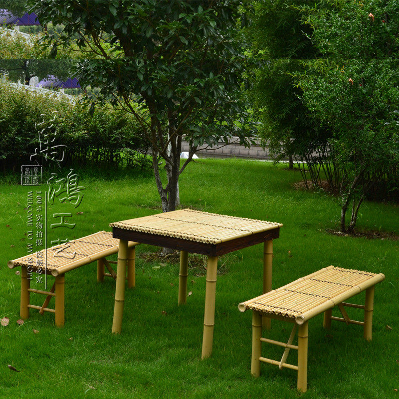 Handmade bamboo tabletea tableroom tea tableroom cafeteriaindoomfurniture bamboo crafts traditional tea tables can be customized