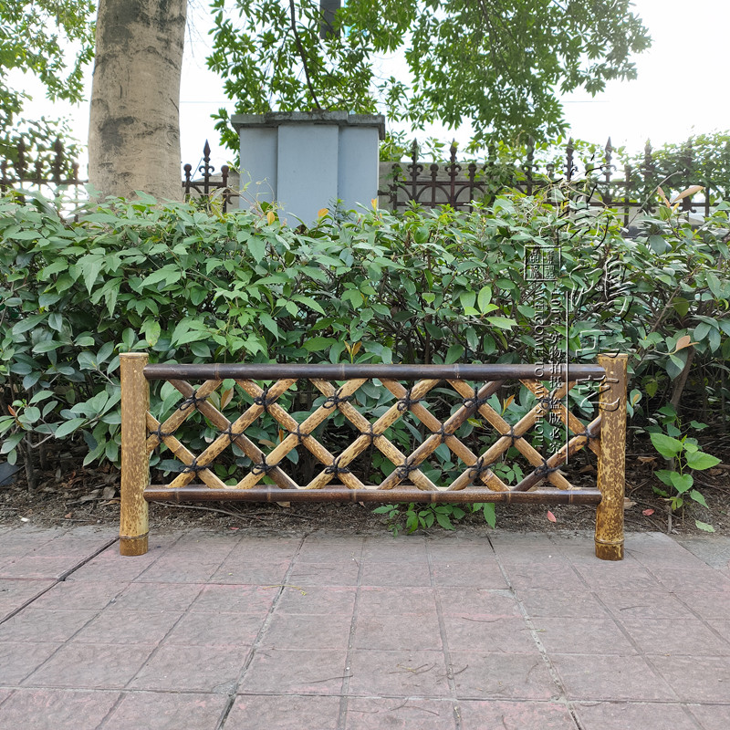 Artisanal Black Bamboo Purple Bamboo Fence Lattice Fence Garden Partition Short Bamboo Hedge Bamboo Wall Custom Outdoor Embalming