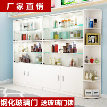 Cosmetics display cabinet Beauty salon transparent glass door products with lock Simple modern multi-function shelf gift cabinet