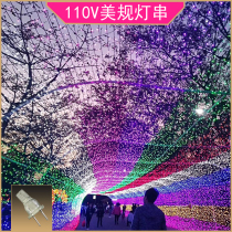 110v US color lamp outdoor waterproof foreign trade blast Christmas lights lighting works flat star string