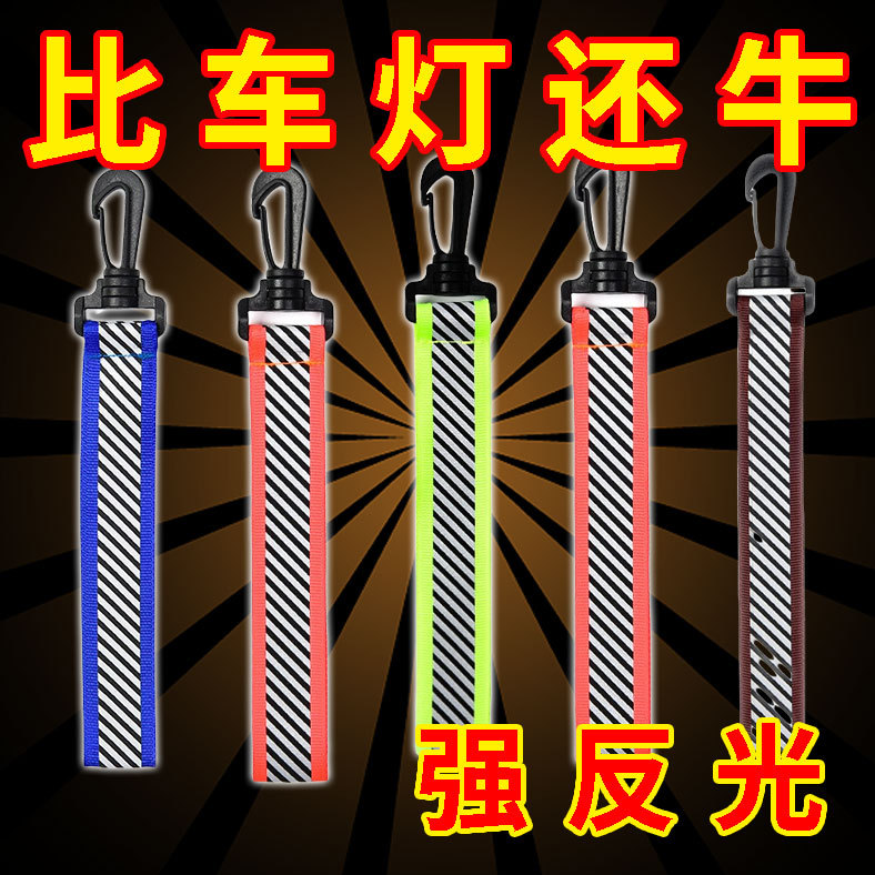 New High-Gloss Reflective Ribbon Pendant Backpack Accessory Student School Bag Double-Sided Reflective Keychain Warning Sign New High-Gloss Reflective Ribbon Pendant Backpack Accessory Student School Bag Double-Sided Reflective Keychain Warning Sign