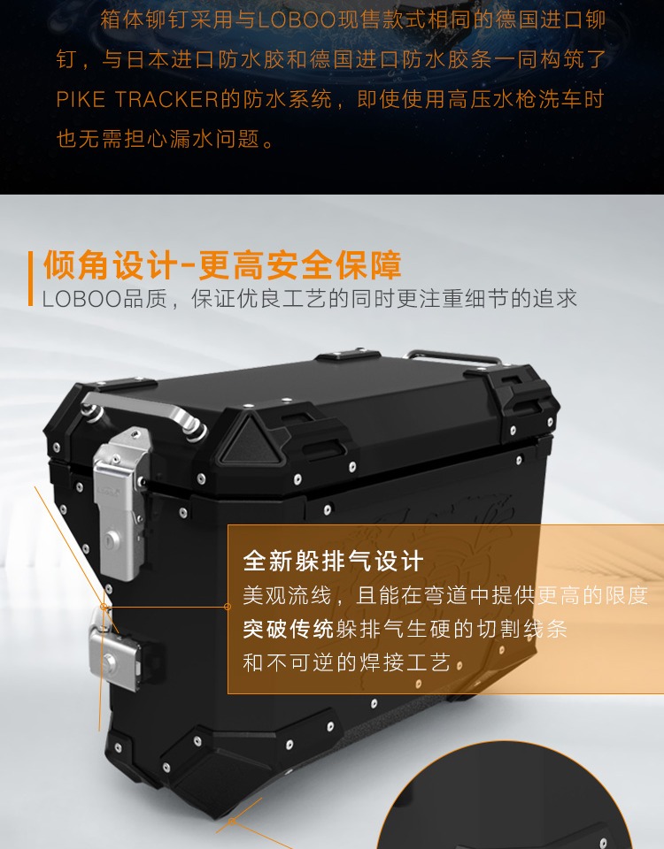 LOBOO củ cải bên hộp hộp xe máy Châu Phi xi lanh đôi CRF1000L không đôi ba hộp đuôi hộp không nguyên bản - Xe gắn máy phía sau hộp thùng sau xe máy giá rẻ