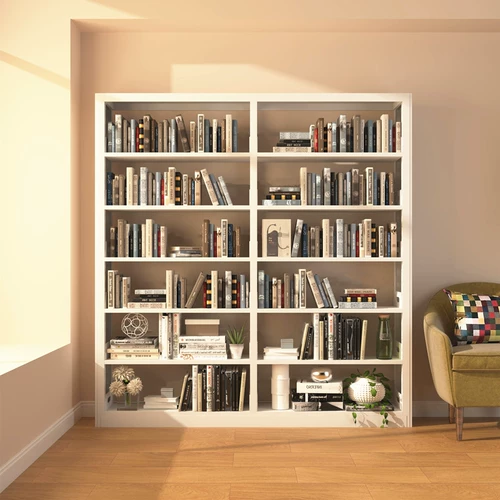 Книжная полка, белый современный и минималистичный книжный шкаф