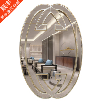European American light luxury bathroom mirror wall-mounted toilet vanity mirror restaurant back wall creative decoration mirror