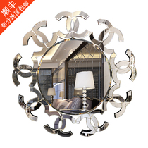 European luxury bathroom mirror toilet wall-mounted vanity mirror restaurant porch fireplace decorative mirror decoration creative mirror