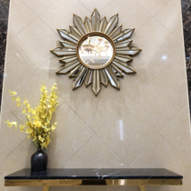 European American luxury decorative mirror living room wall hanging Sun Art decorative background wall mirror porch fireplace hanging mirror
