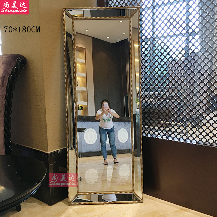 Gương sàn dài châu Âu gương thay đồ gương treo tường nhà sang trọng gương lớn phòng khách cửa hàng quần áo phù hợp gương cao mỏng - Gương gương trang trí