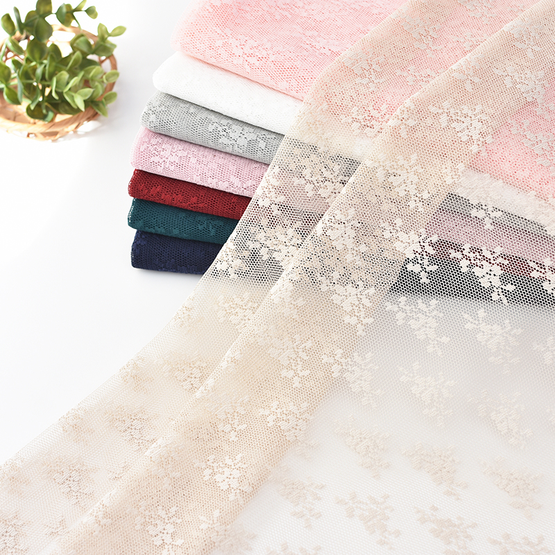 Lace Cloth Jacquard Mesh Gauze Material Clothing Fabric Advanced Customised Yarn Dresses Dress Fluffy Dress Wedding Dress Backdrop F