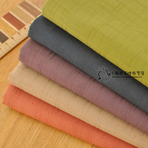 Slub cotton fabric solid color fabric cotton cotton cloth Tibetan Green red DIY handmade clothing fabric L