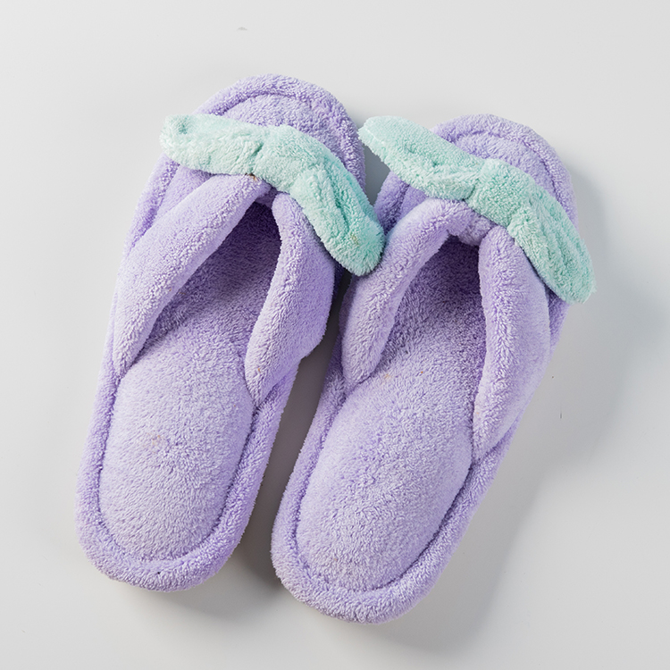 Japan carari bow women Japanese fashion slippers bath absorbent quick-drying indoor home floor flip-flops