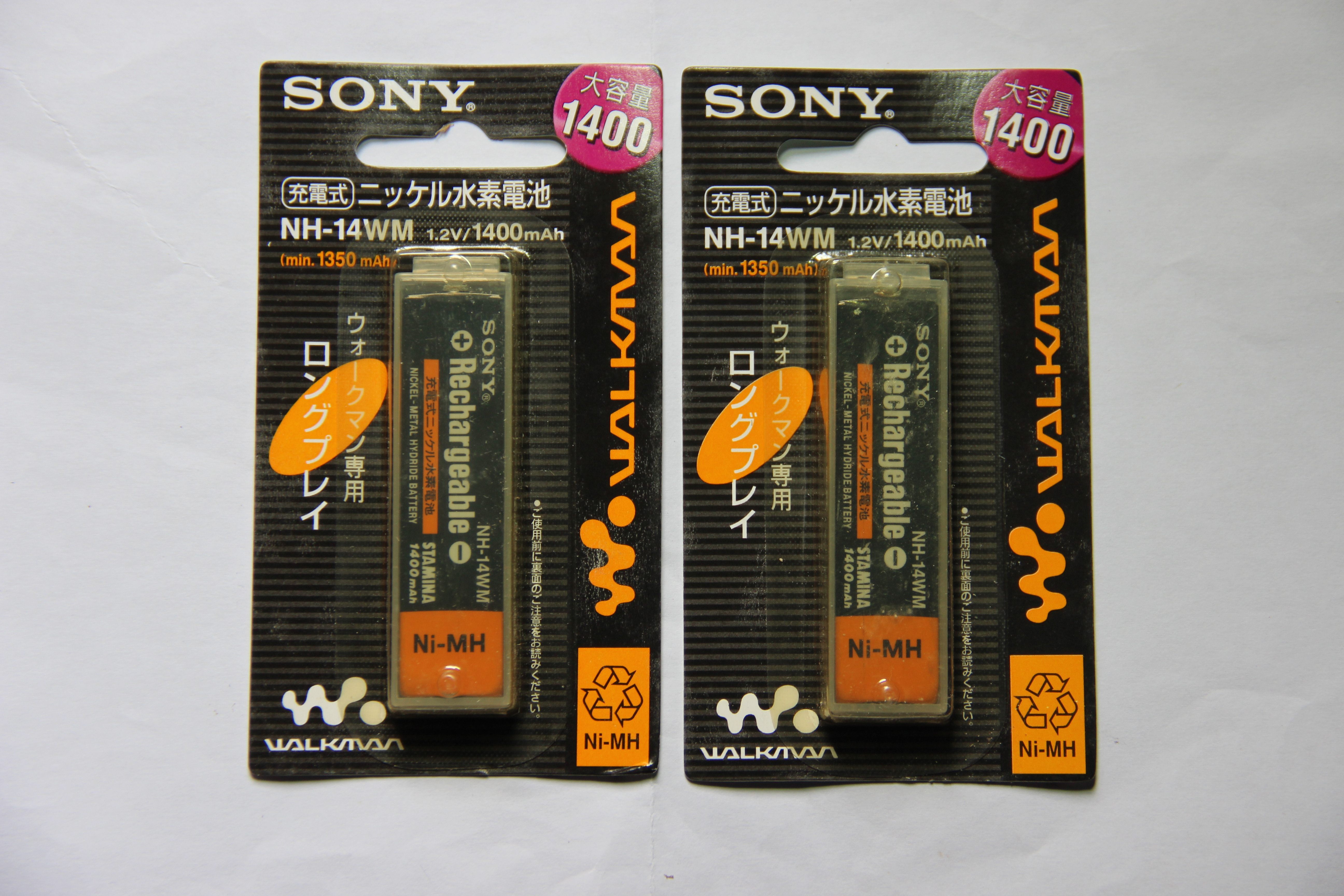 Japan Original Sony NH-14WM Chewing Gum Battery Strip Electric CD MD Audiotape Machine Battery