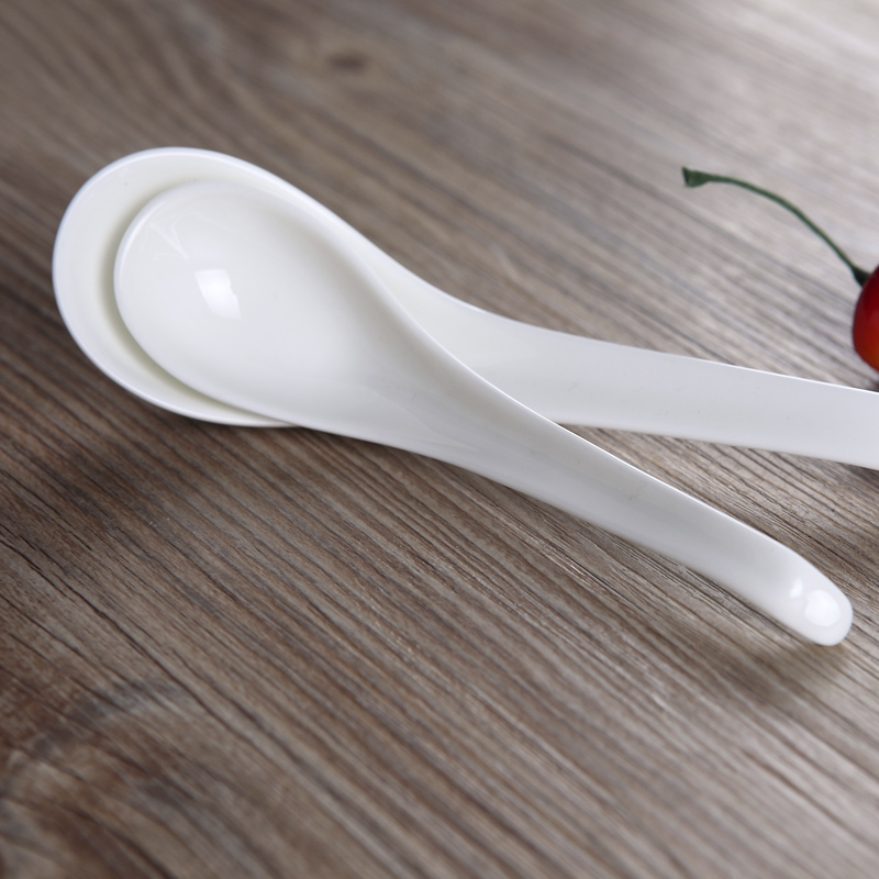 Jingdezhen ceramics spoon ipads porcelain spoon, spoon, hotels with pure white porcelain tableware fittings small spoon