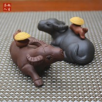 Purple Sand Tea Pampers Handmade Tea Playable to play a Cairou Cow Creative Tea Dish Pendulum