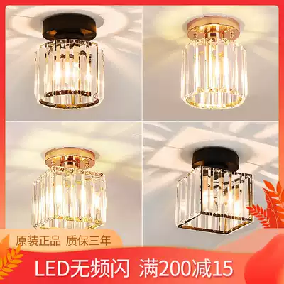 Aisle crystal lights corridor porch balcony simple modern cloakroom into the house light luxury crystal small ceiling lamps