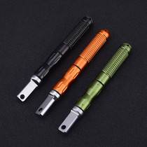Black and green portable waterproof outdoor flint and fire stick with super-hard alloy scraper outdoor camping flint