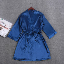 Sexy spring and summer autumn robes bathrobe morning robes makeup robes bridesmaid robes home clothes simulation silk pajamas hot sale